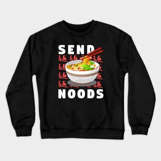 Noodle Humor Delight Hilarious Design for Pasta Lovers Crewneck Sweatshirt